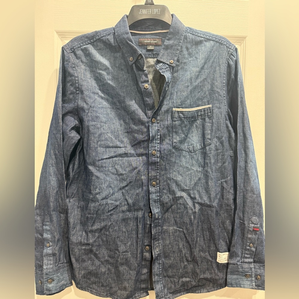 Adam Levine denim shirt